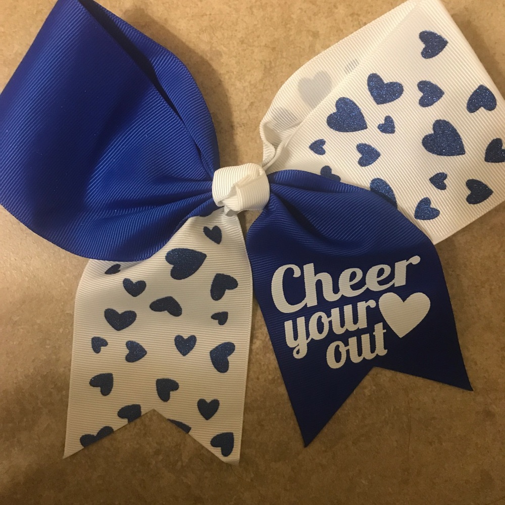 New Blue Cheer Heart Bow & Soffe Shorts - Picture 2 of 3
